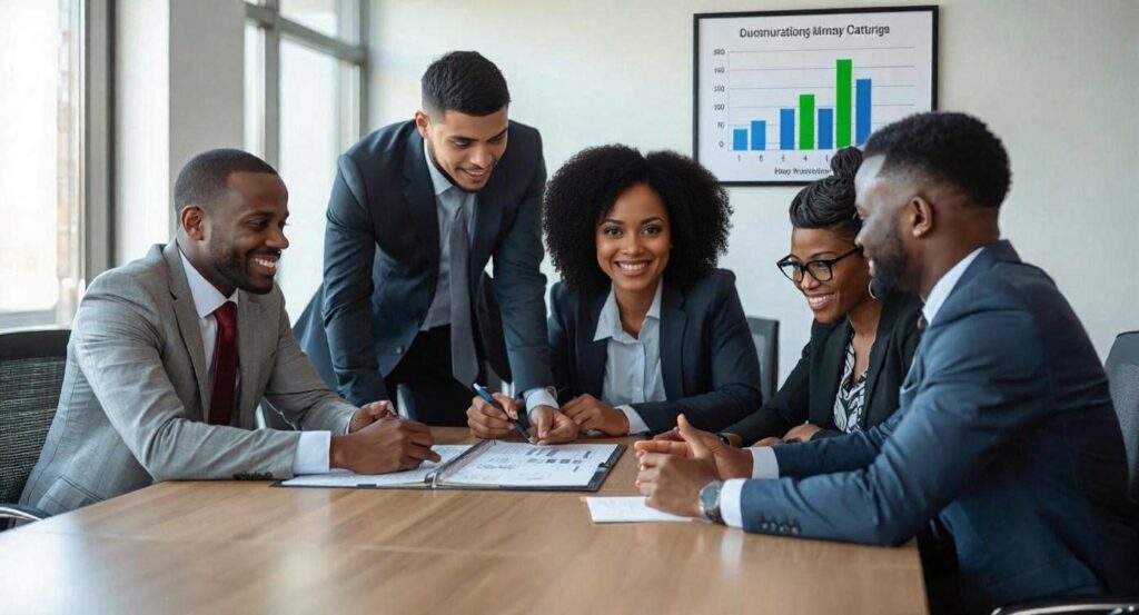 change the colours on chart to navy blue and green and the middle woman’s hair to curly